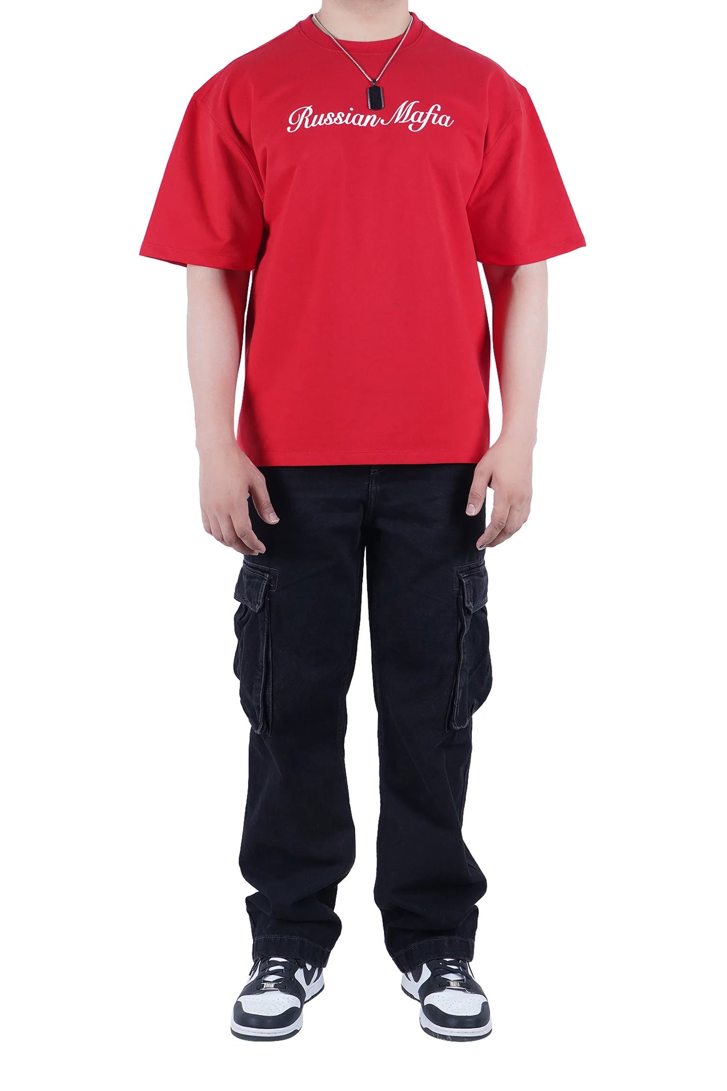 Red Basic Oversized T-Shirt ( Unisex )