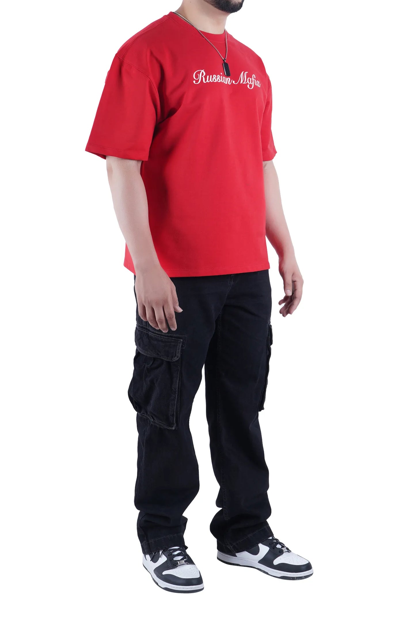 Red Basic Oversized T-Shirt ( Unisex )