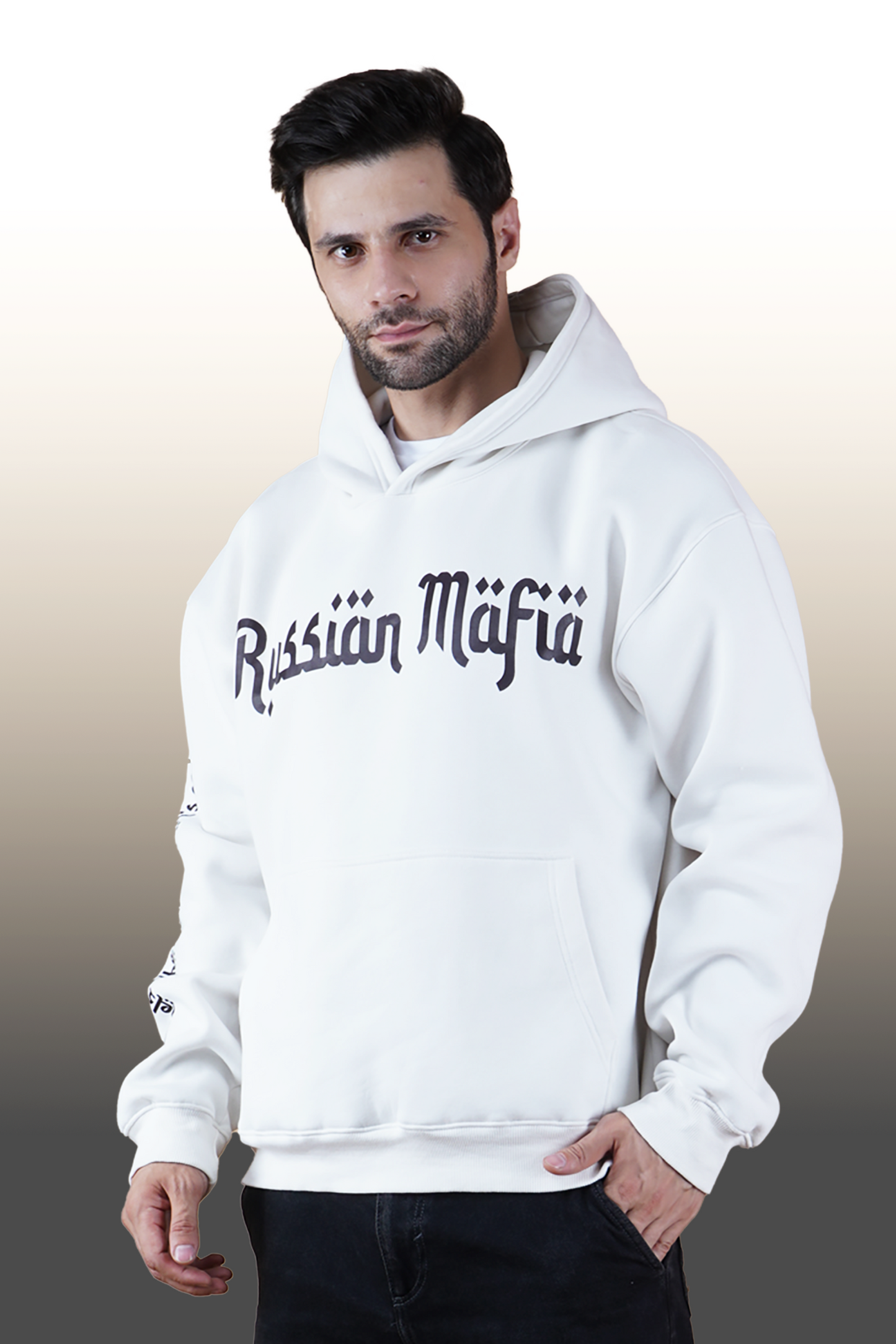 Off White Arabic Hoodie