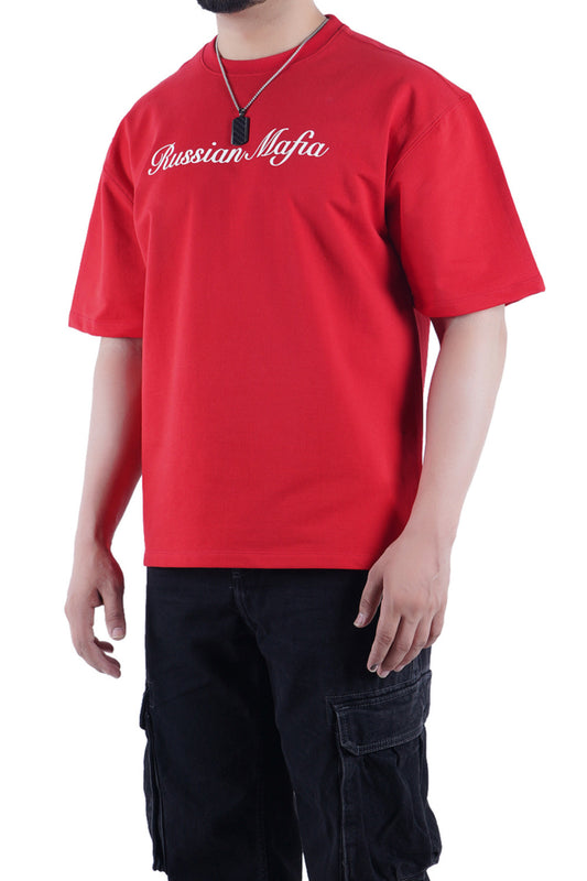 Red Basic Oversized T-Shirt ( Unisex )